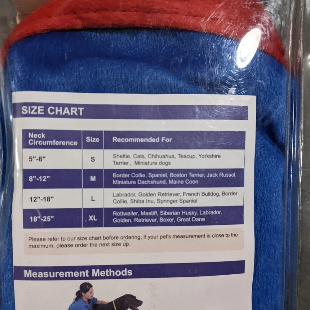 New Bilibara large‎ inflatable dog collar blue